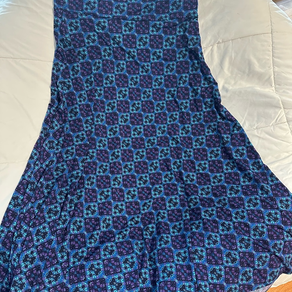 LuLaRoe Vibrant Blue and Purple Skirt